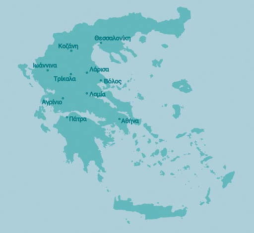 map greece